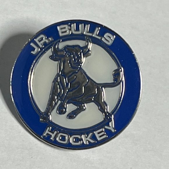 Jr. Bulls Youth Hockey Tampa, Florida Lapel Hat Pin 1" Circular - Picture 3 of 6